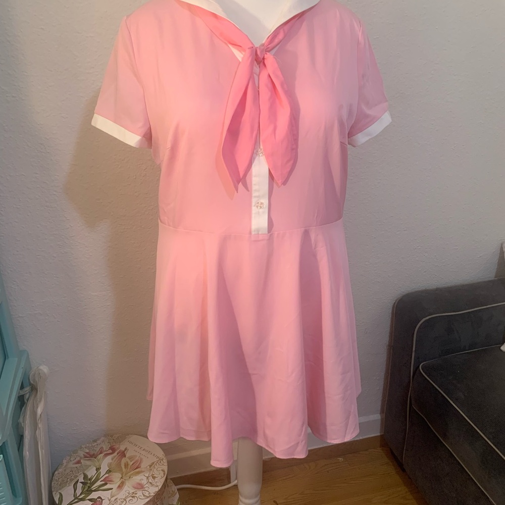 Dolls Kill Pink Sailor Collar Sundress